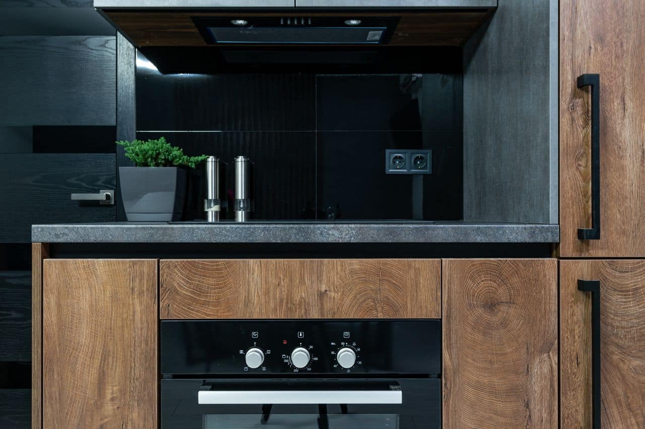 Designer kitchen with stone island bench