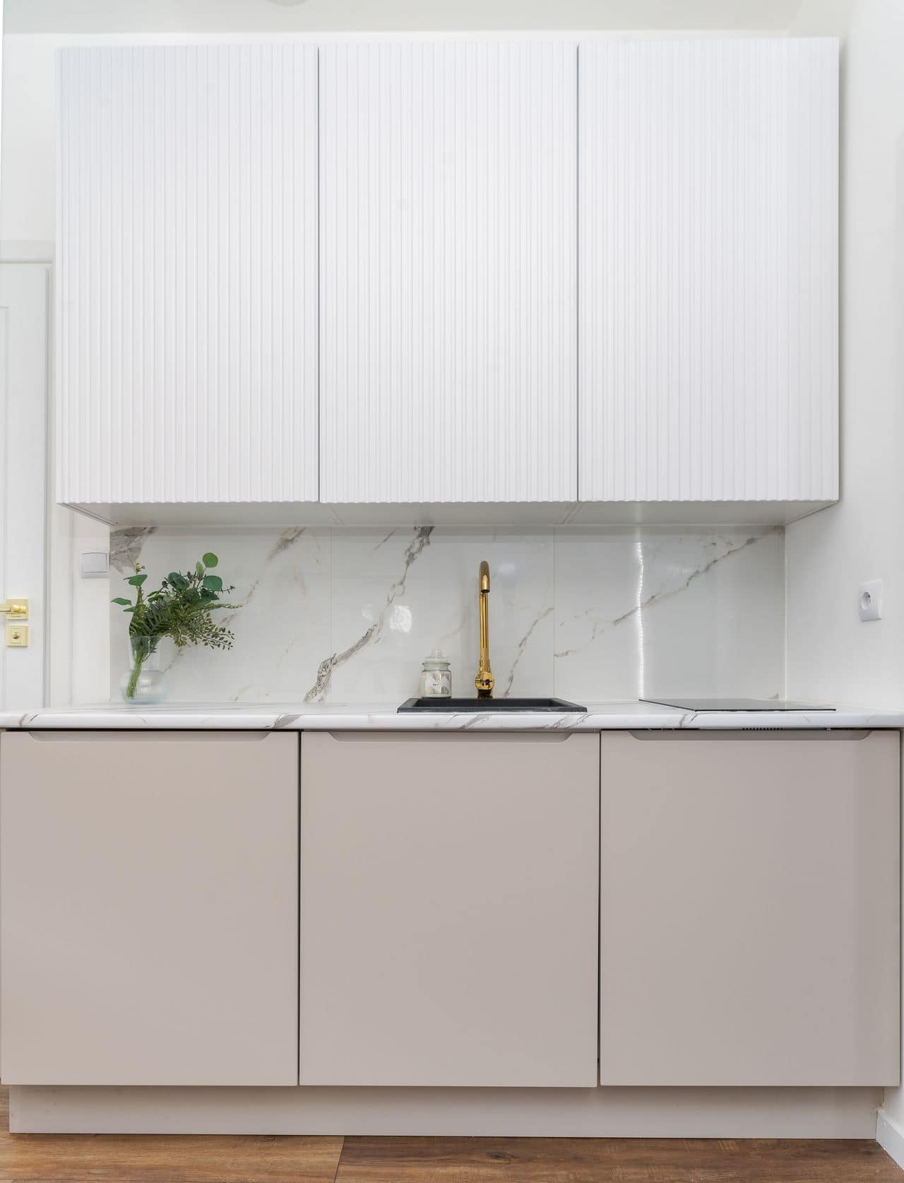 Stone and timber kitchen with island