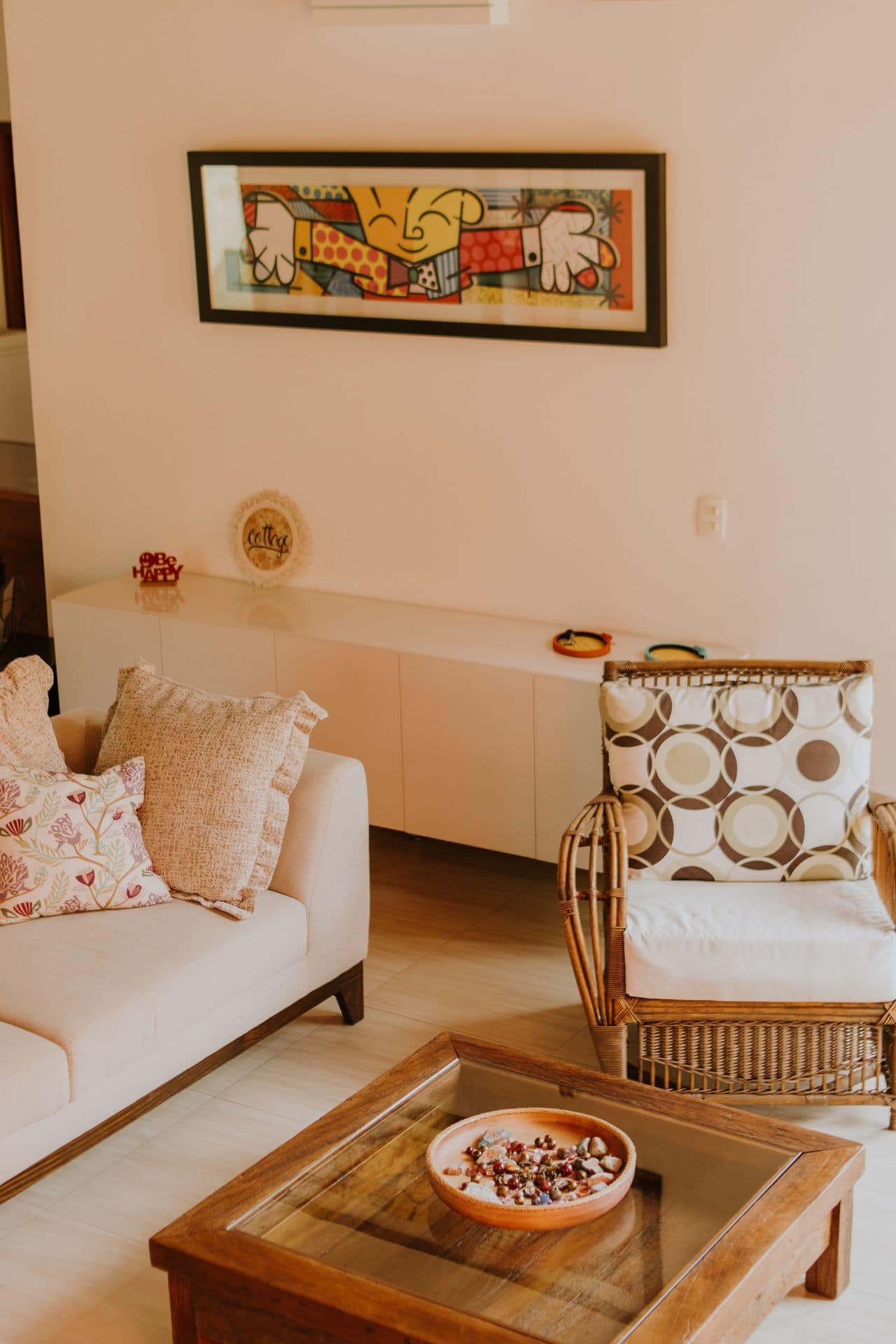 Reconfigured open-plan living area